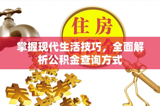 社旗掌握现代生活技巧，全面解析公积金查询方式